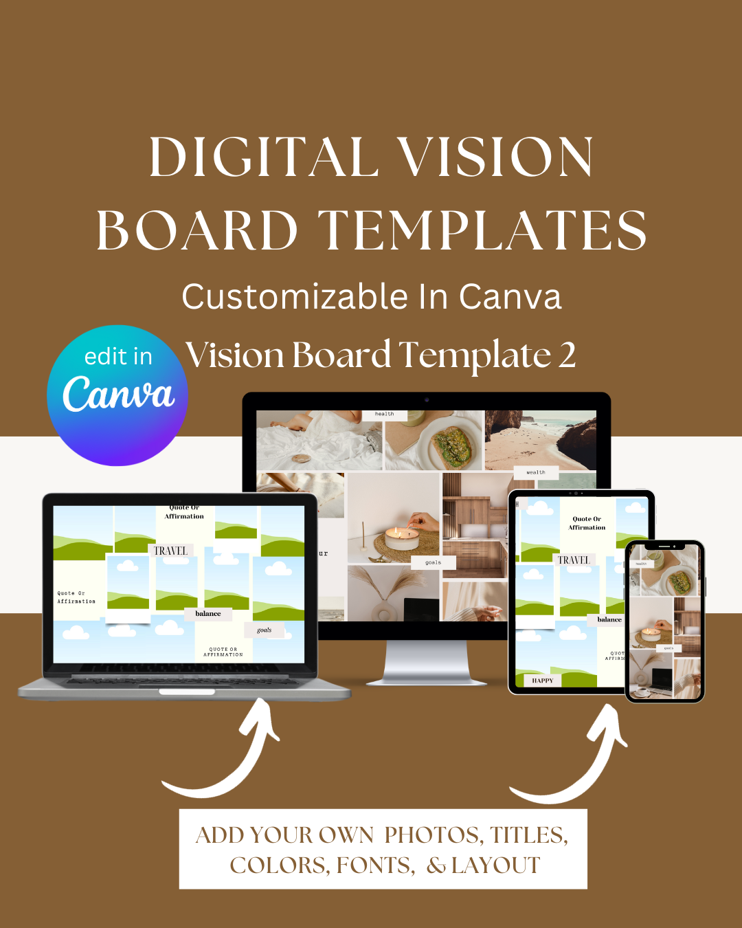 Digital Vision Board Templates