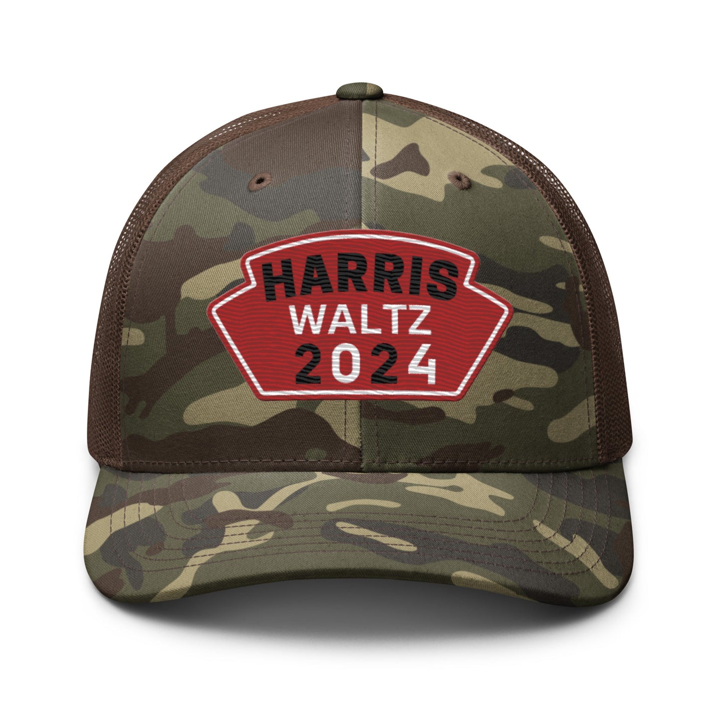 Harris Waltz Camouflage Baseball Cap - Red, White & Black Patch