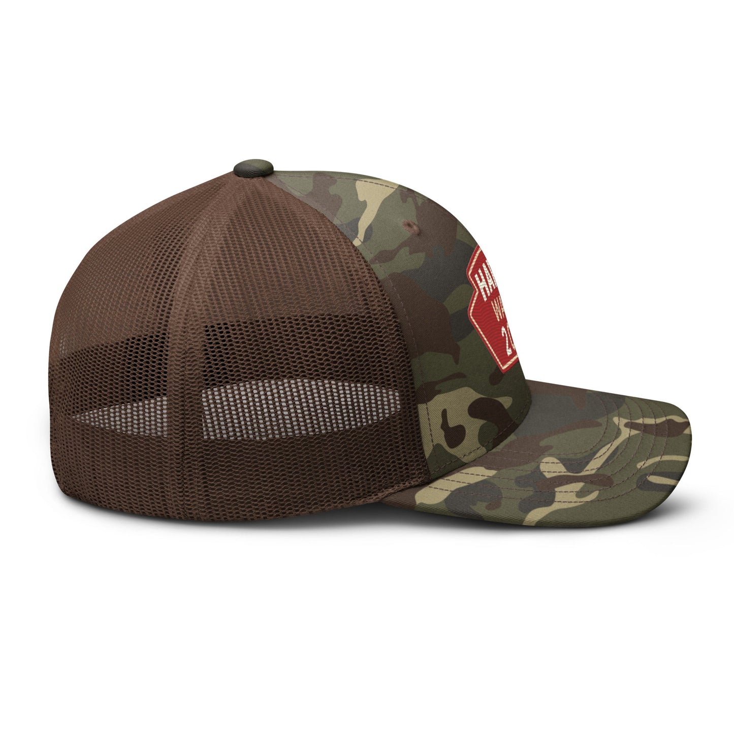 Harris Waltz Camouflage Baseball Cap - Red & Cream Patch