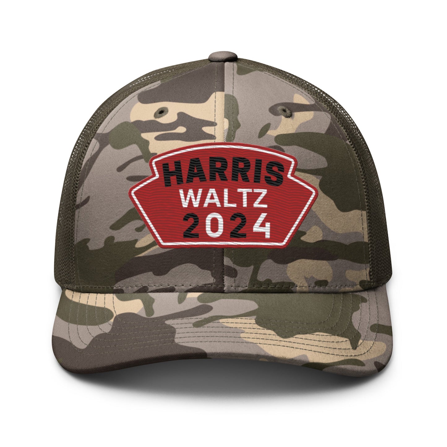 Harris Waltz Camouflage Baseball Cap - Red, White & Black Patch