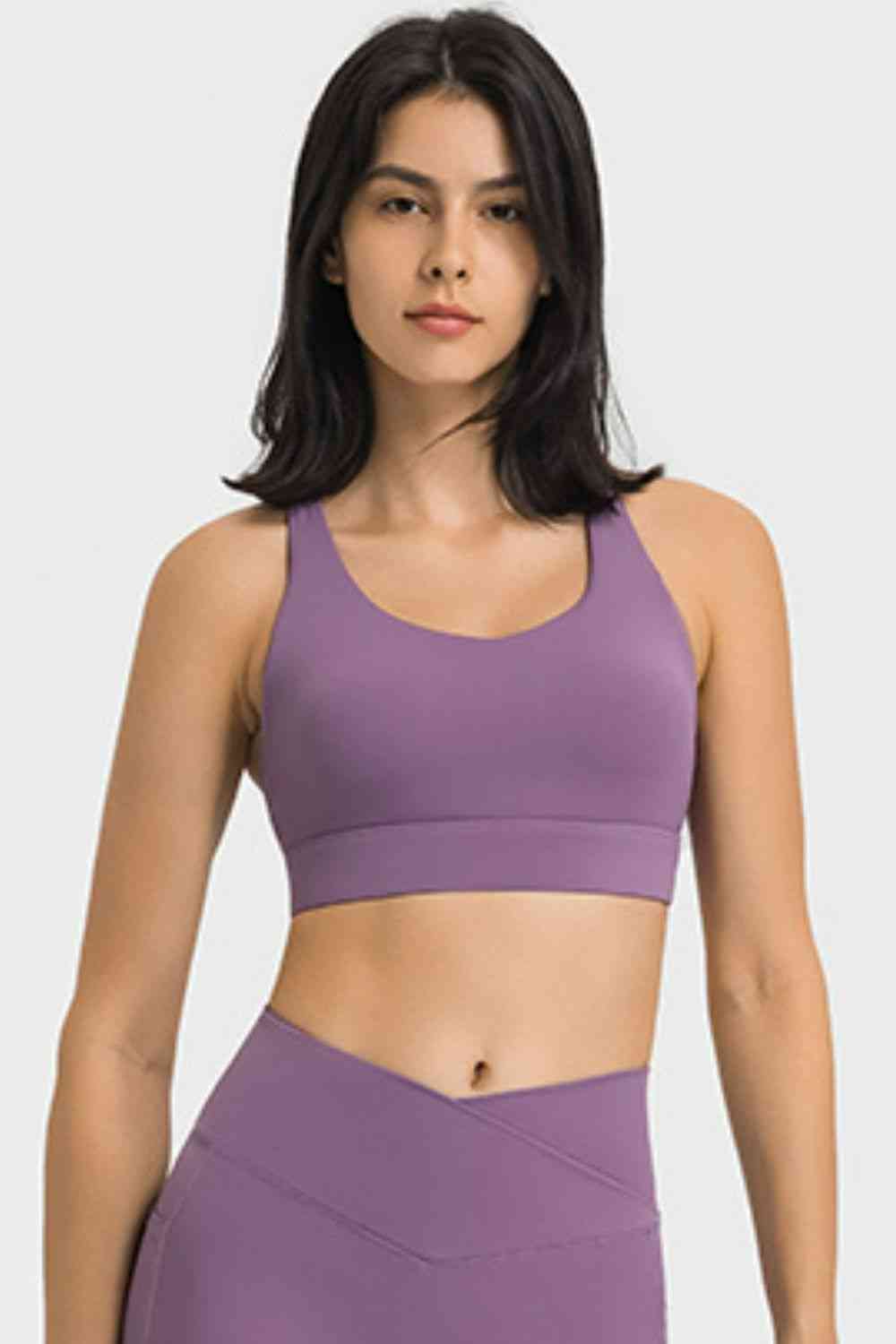 Breathable Crisscross Back Sports Bra